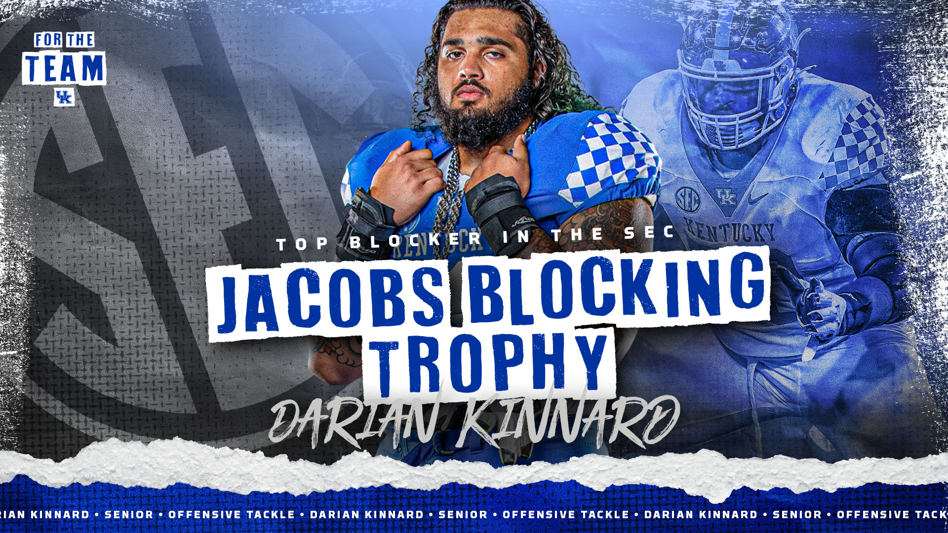 Darian Kinnard Earns SEC’s Jacobs Blocking Trophy