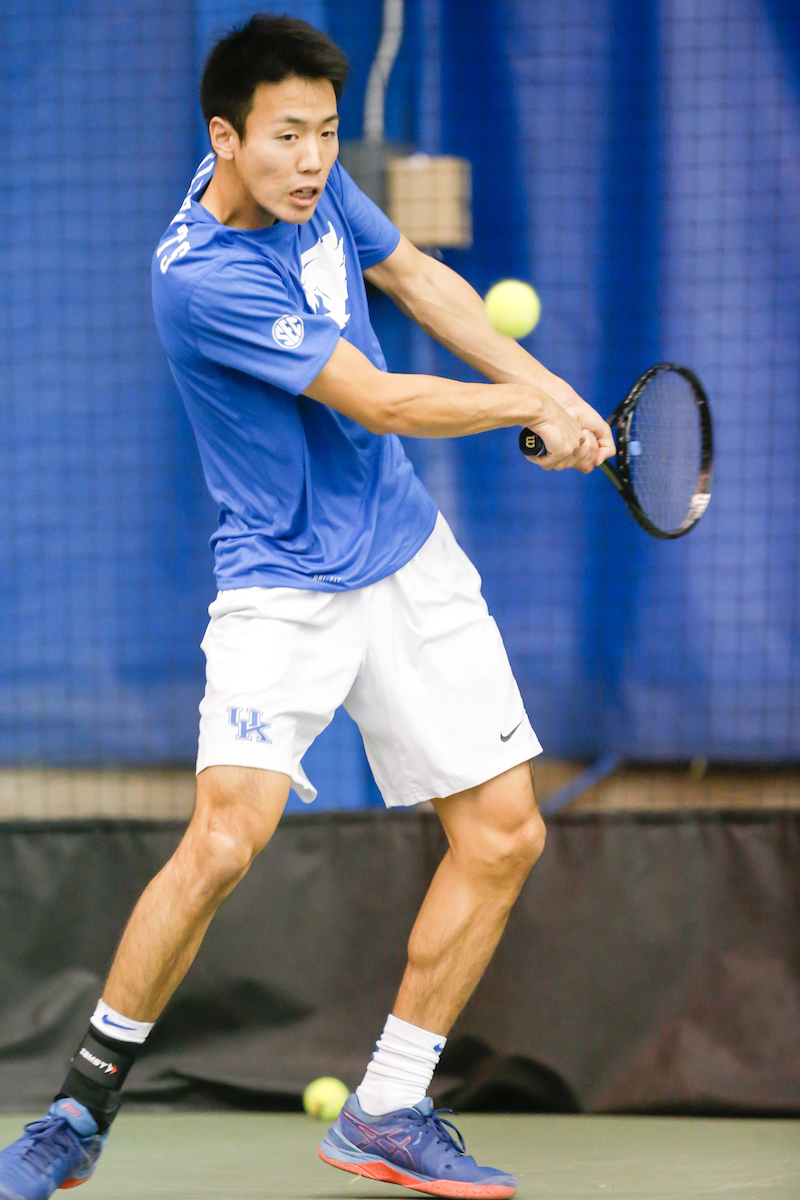 Ryo Matsumura.

Kentucky men's tennis hosts Notre Dame.

Photo by Isaac Janssen | UK Athletics