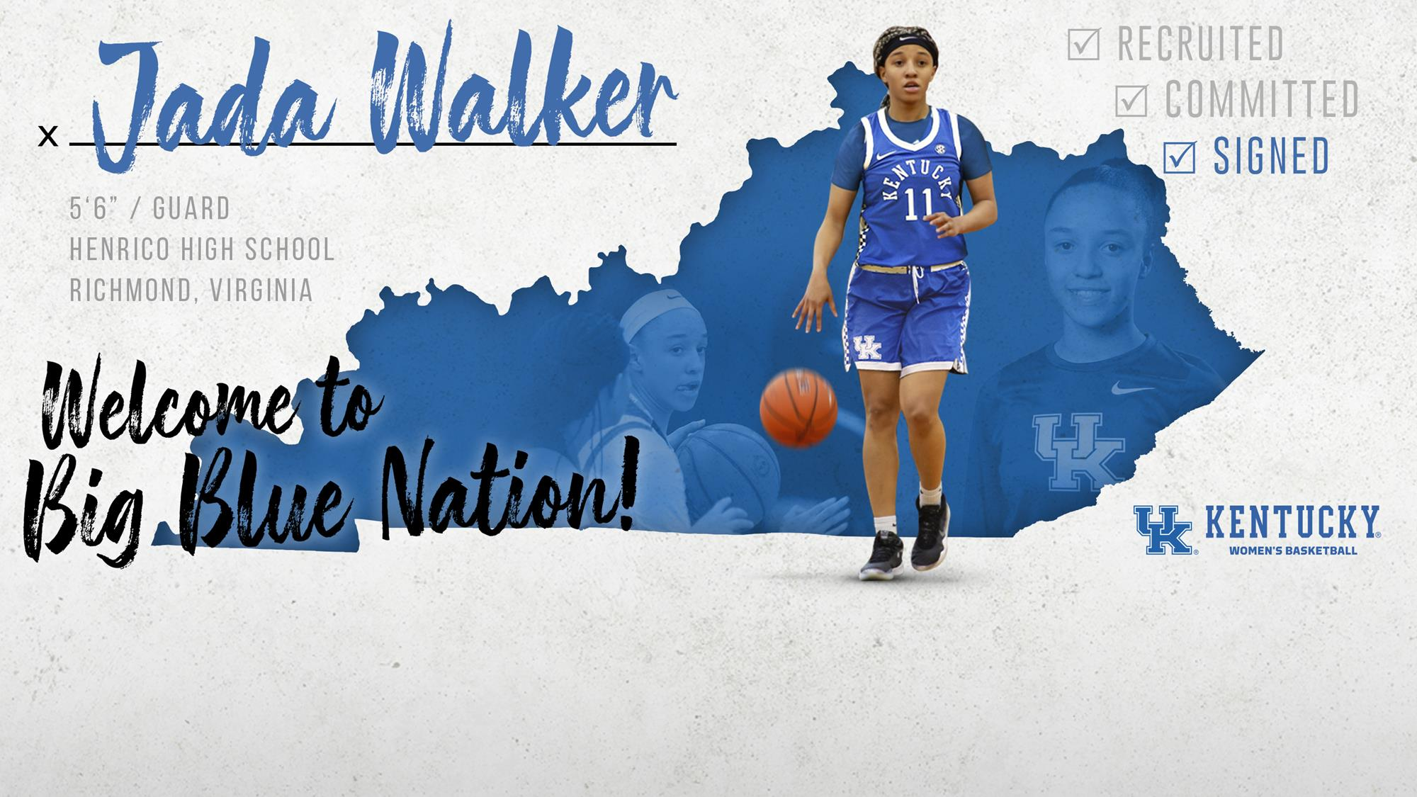 Kentucky Signs Elite Point Guard Jada Walker In Early Signing Period