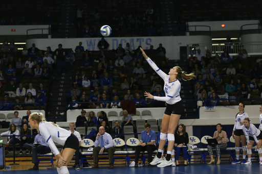 Brooke Morgan.

UK Volleyball sweeps Mississippi State 3-0 on Friday, November 9th, 2018 at Memorial Coliseum in Lexington, Ky.

Photo by Hannah Phillips