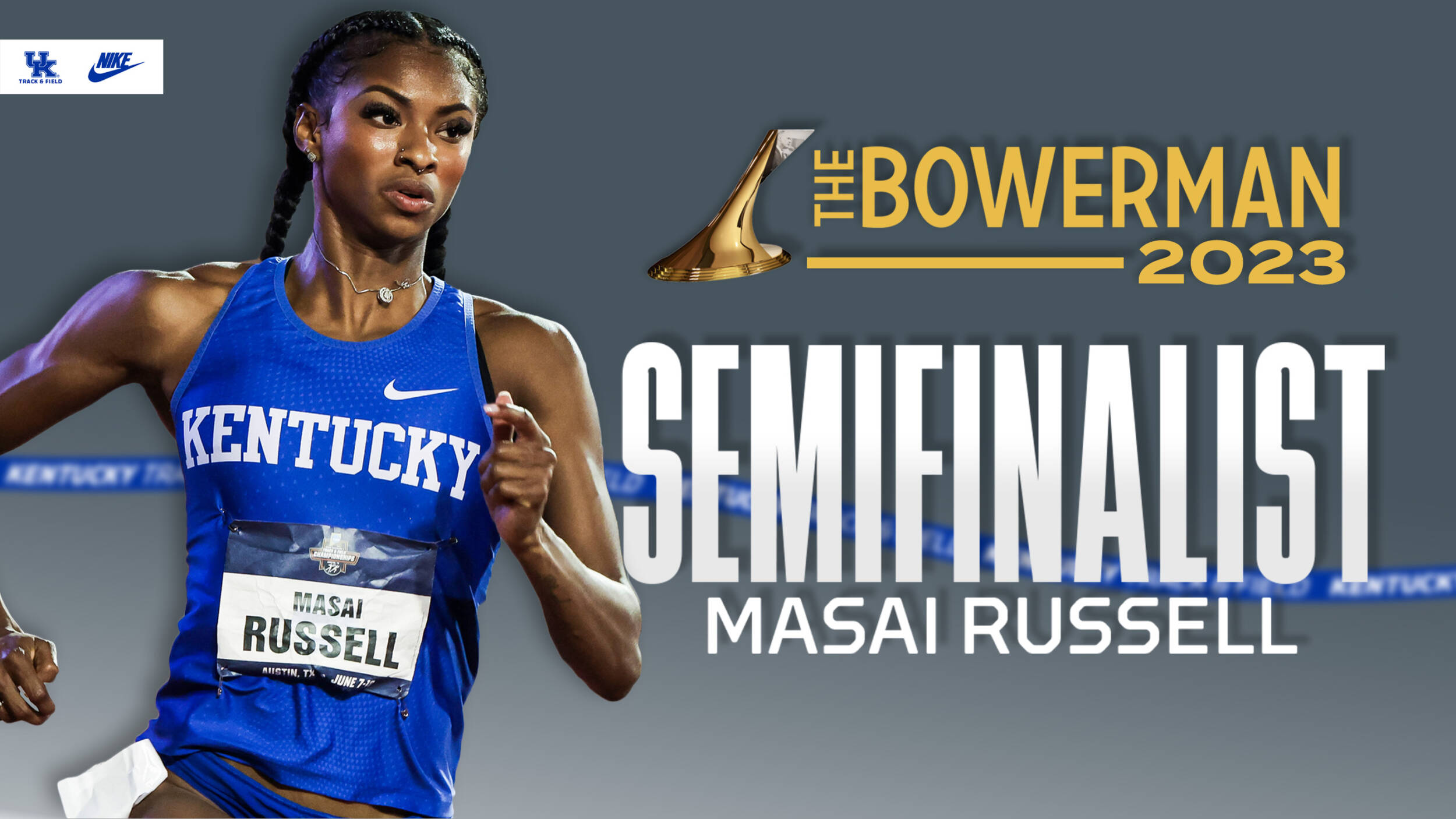 Masai Russell Named Semifinalist For The Bowerman