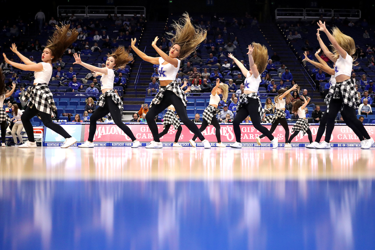 Dance team.

Women's basketball beats Virginia 63-51 at Rupp Arena on Thursday, November 15th, 2018.

Photo by Quinn Foster.