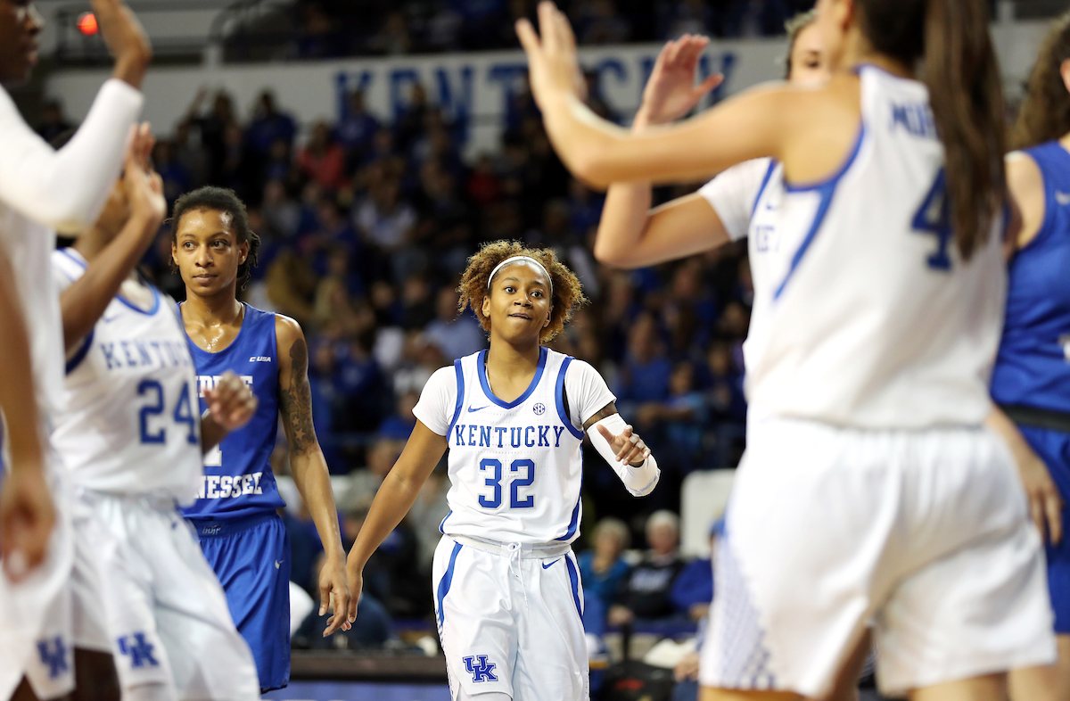 Jaida Roper

Women's Basketball beat MTSU on Saturday, December 15, 2018. 

Photo by Britney Howard  | UK Athletics