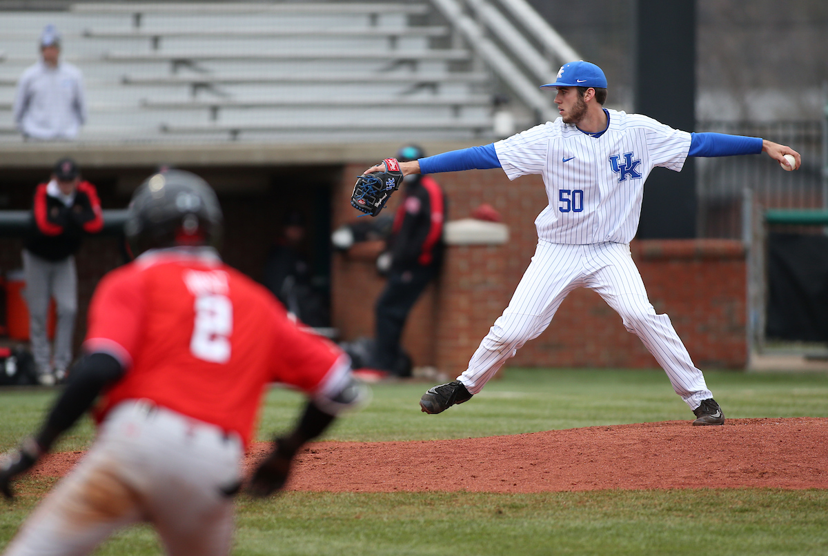 Mason Hazelwood

The University of Kentucky baseball team beat Texas Tech 11-6 on Saturday, March 10, 2018, in Lexington?s Cliff Hagan Stadium.

Barry Westerman | UK Athletics