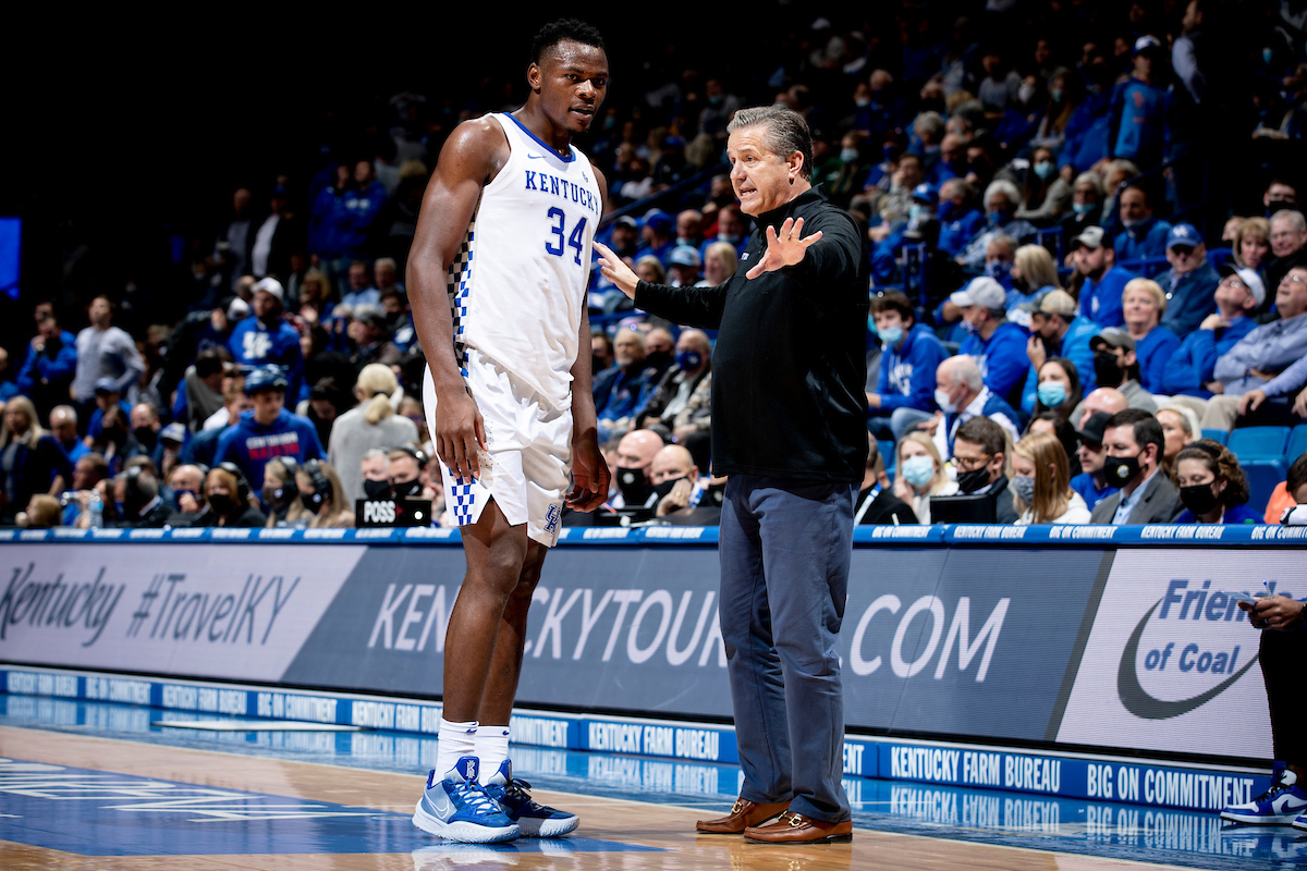Oscar Tshiebwe. John Calipari.

Kentucky beat Ohio University 77-59.

Photos by Chet White | UK Athletics