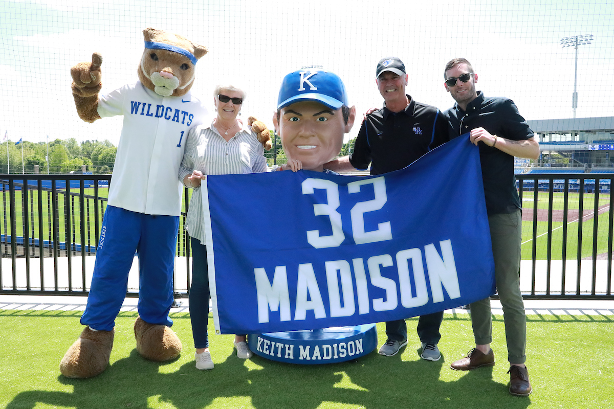 The Keith Madison bobble head was unveiled at Kentucky Proud Park on May 16, 2019.Photo by Noah J. Richter | UK Athletics
