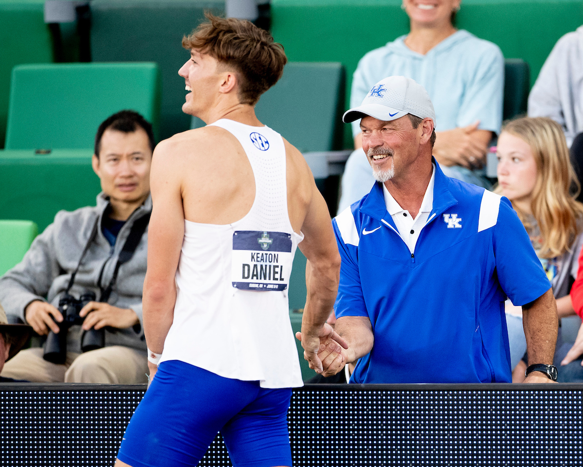 Keaton Daniel. Kris Grimes.

Day one. NCAA Track and Field Outdoor Championships.

Photo by Chet White | UK Athletics