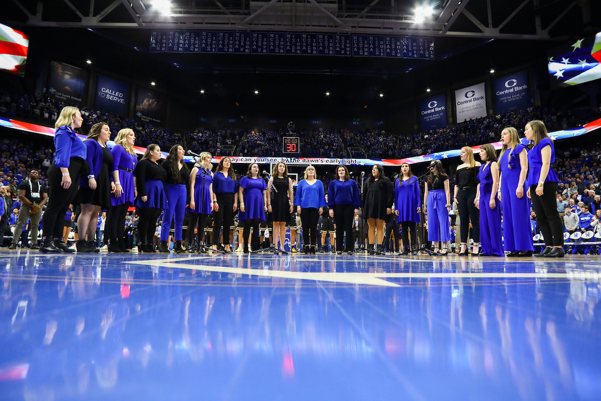 National Anthem.

UK beats Vandy 71-62.

Photo by Chet White | UK Athletics