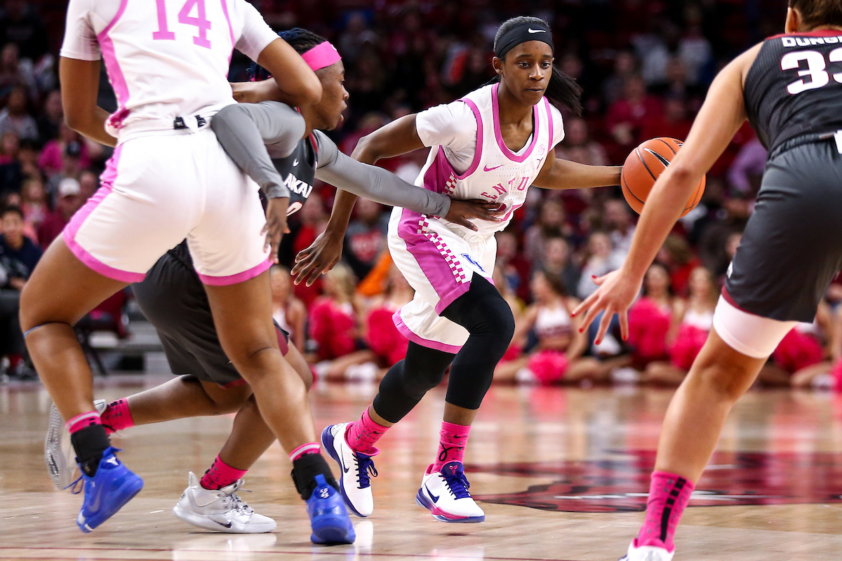 Chasity Patterson. 

Kentucky falls to Arkansas 103-85.

Photo by Eddie Justice | UK Athletics