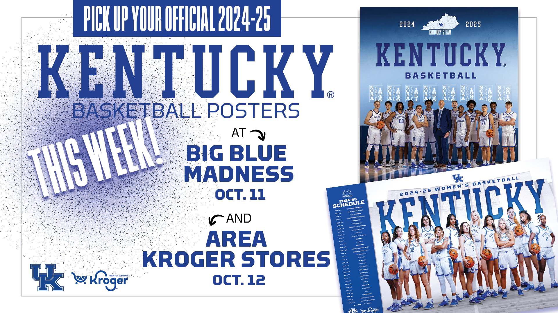 2024-25 Kentucky Men’s and Women’s Basketball Posters Unveiled