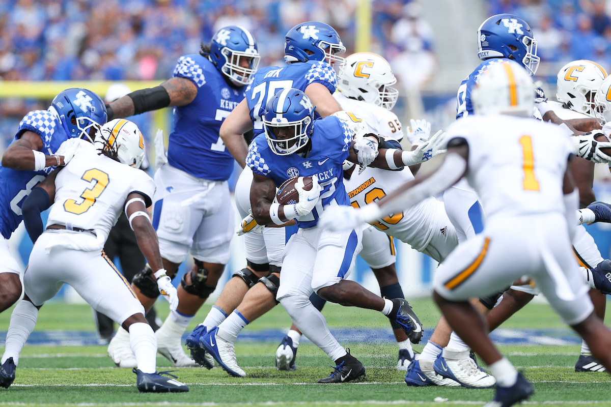 Kavosiey Smoke.

UK beats UTC, 28-23.

Photo by Elliott Hess | UK Athletics