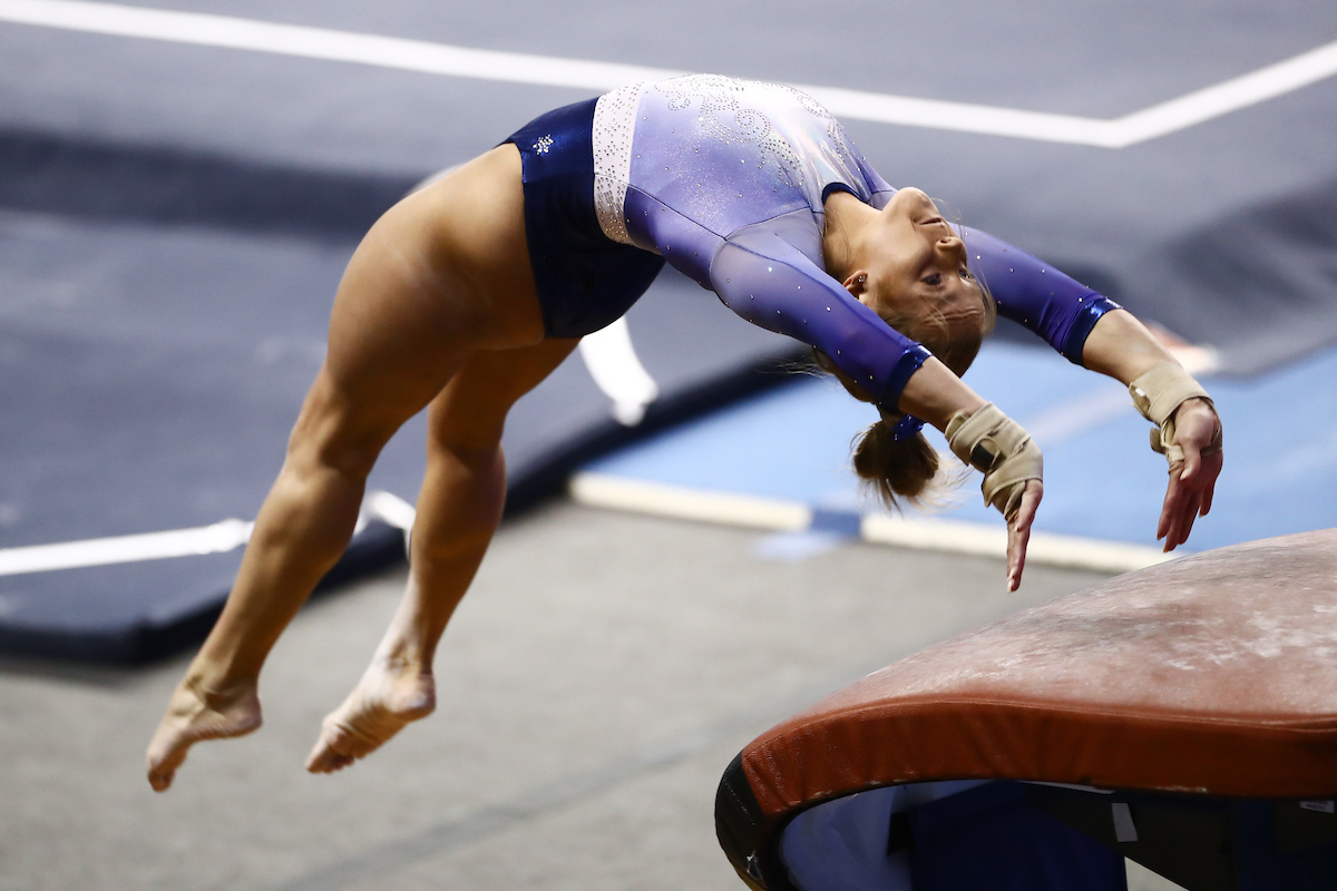 MOLLIE KORTH.

Kentucky wins quad meet in Memorial Coliseum Debut.


Photo by Elliott Hess | UK Athletics