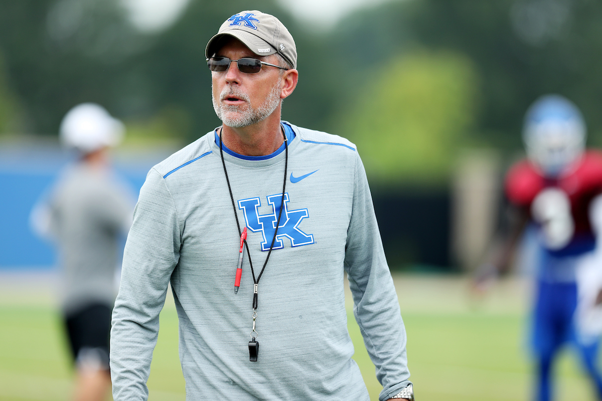 The Football Team training camp Friday, August 10,  2018. 

Photo by Britney Howard | UK Athletics