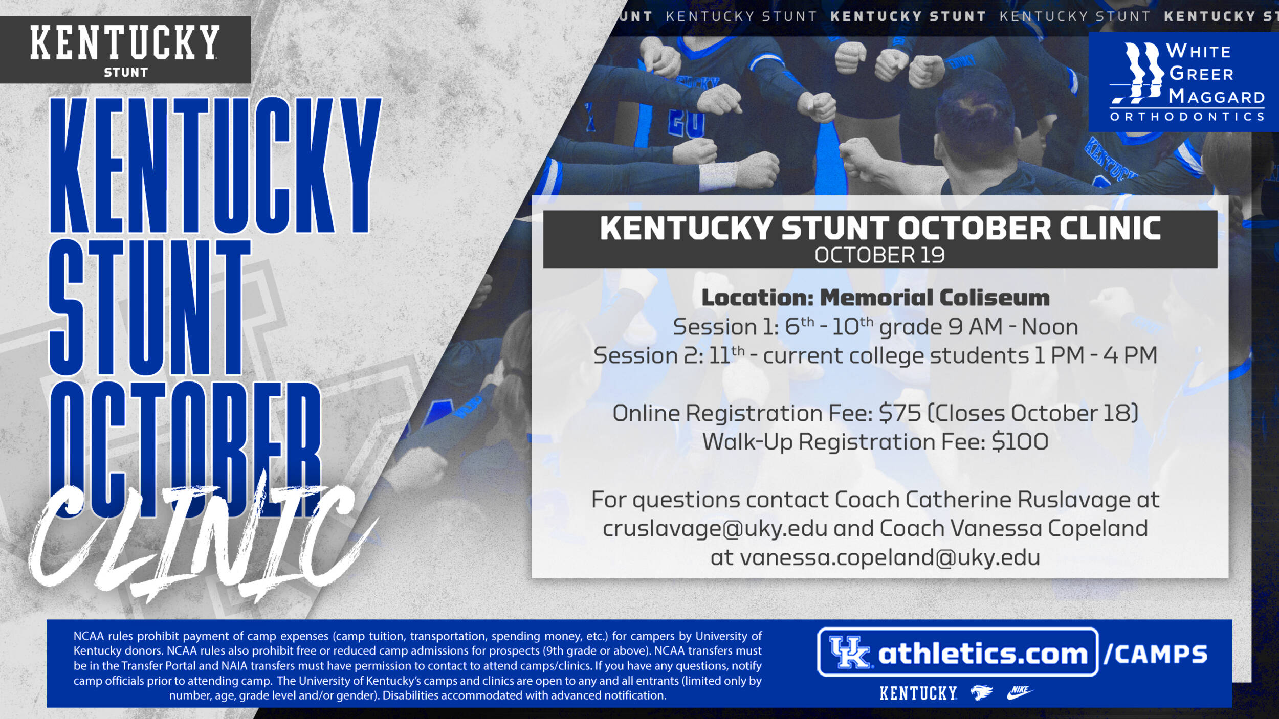 University of Kentucky STUNT October Clinic