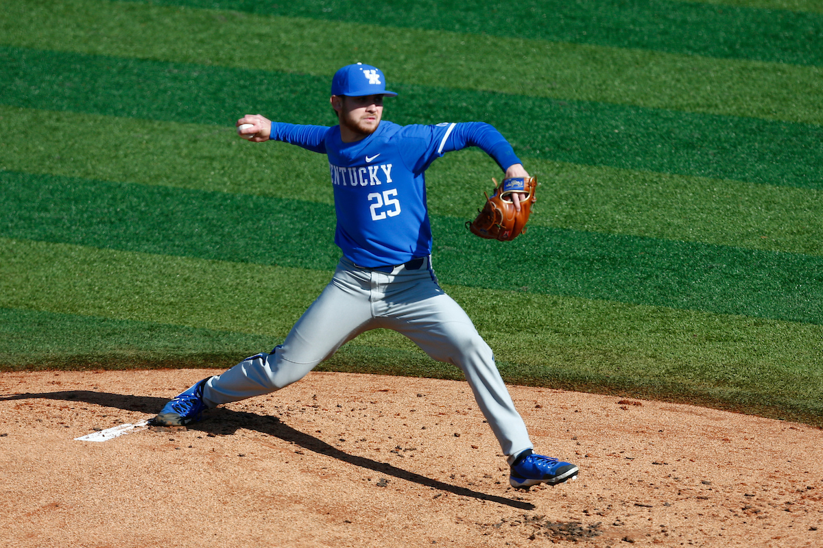 Seth Logue. 

Kentucky falls to Louisville 4-2. 

Photo By Barry Westerman | UK Athletics