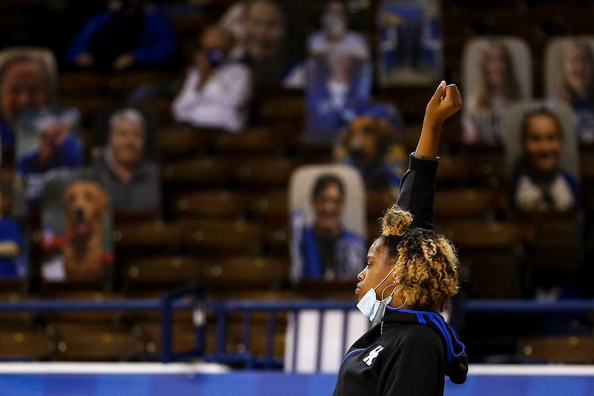 Keke McKinney.  

Kentucky beats Marshall 79-45.

Photo by Eddie Justice | UK Athletics