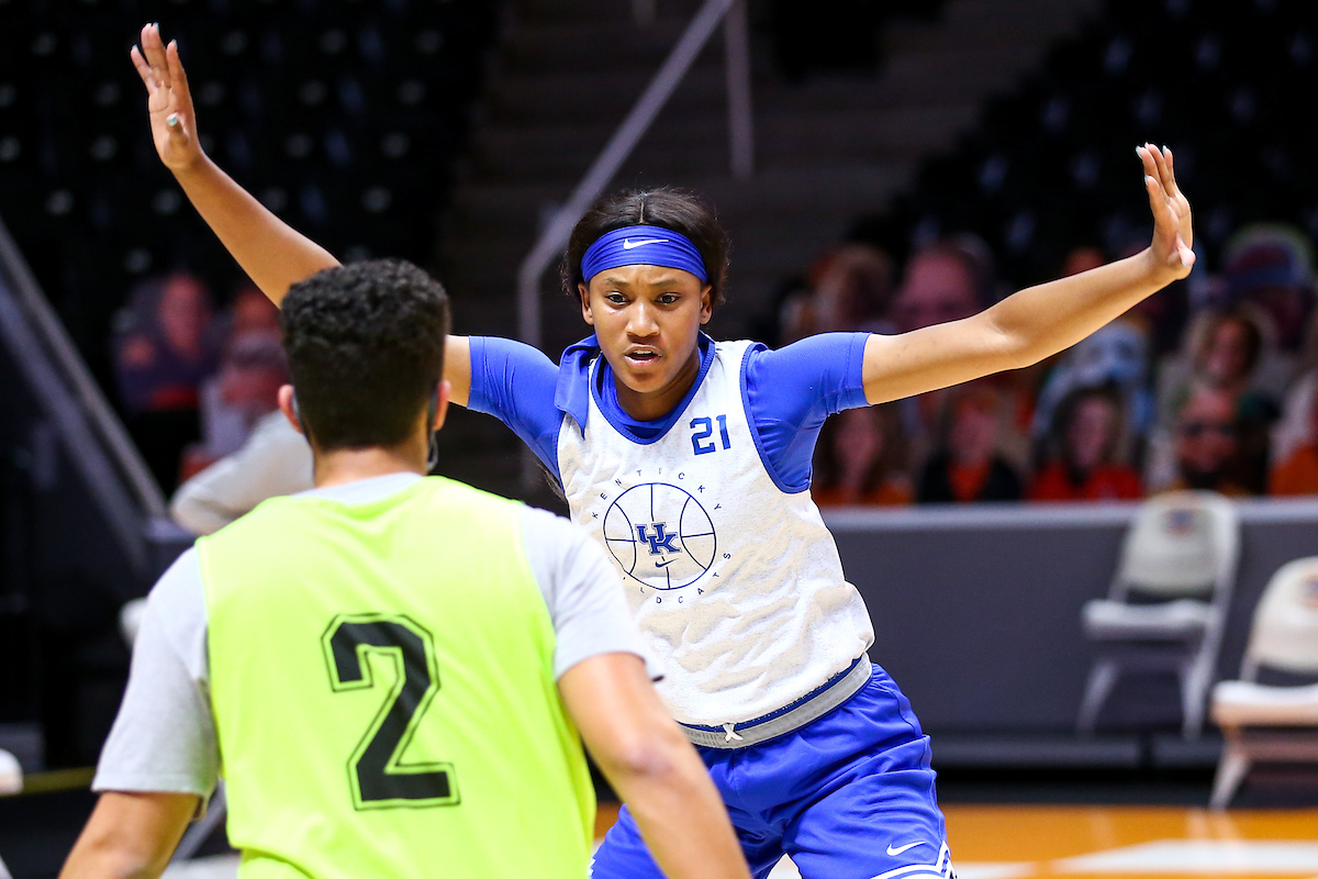 Nyah Leveretter. 

Kentucky WBB vs Tennessee Practice.

Photo by Eddie Justice | UK Athletics