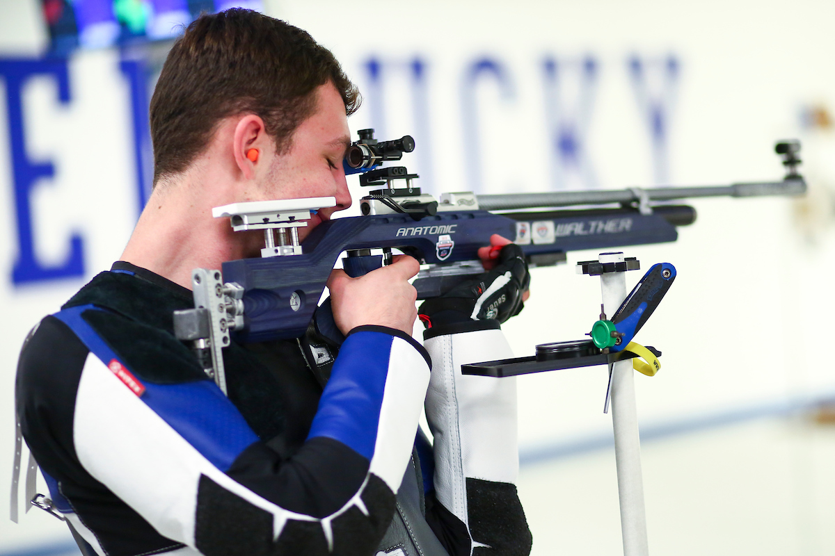 Mason Hamilton. 

UK Rifle vs. Akron. 

Photo by Eddie Justice | UK Athletics