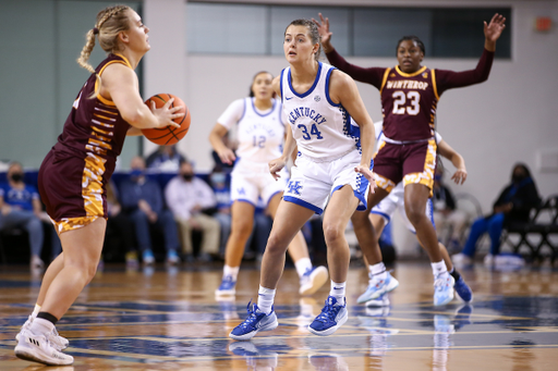 Emma King. 

Kentucky beat Winthrop 92-47.

Photo by Tommy Quarles | UK Athletics