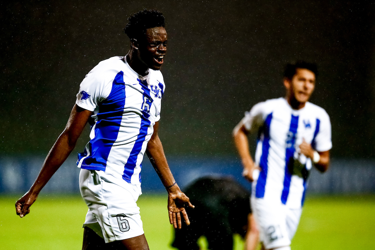 Aime Mabika. 

Kentucky defeats Wright State University 7-1. 

Photo by Eddie Justice | UK Athletics