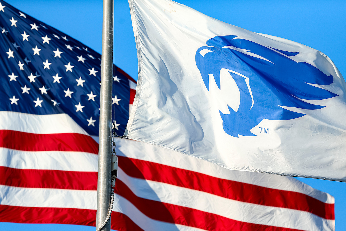 Flag.UK beats NKU 14-0.Photo by Eddie Justice | UK Athletics