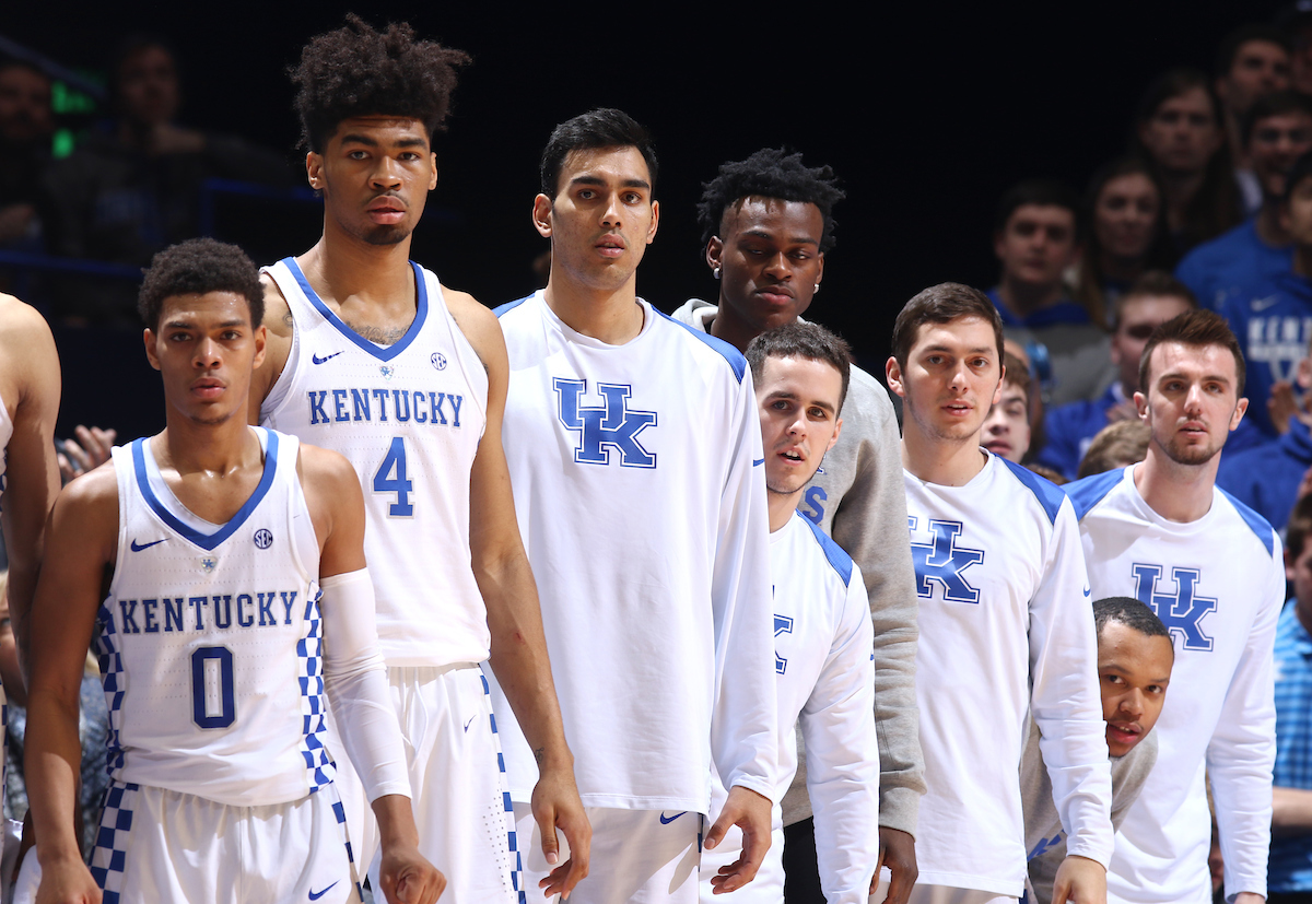 Squad.

The University of Kentucky men's basketball team beat Georgia 66-61 on Sunday, December 31, 2017 at Rupp Arena in Lexington, Ky. 

Photo by Quinn Foster I UK Athletics