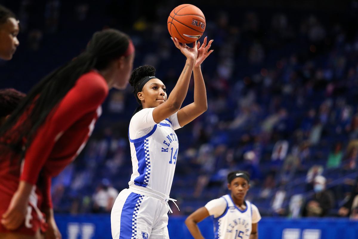 Tatyana Wyatt.

Kentucky beats Alabama 81-68.

Photo by Hannah Phillips | UK Athletics