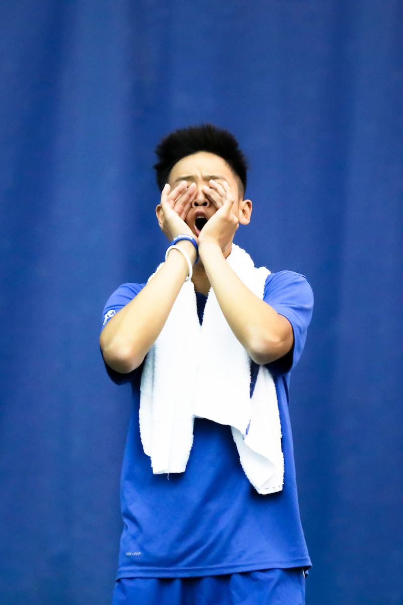 Ying-Ze Chen. 

Kentucky men's tennis falls to Tennessee 0-4 on Sunday, April 14th..

Photo by Eddie Justice | UK Athletics