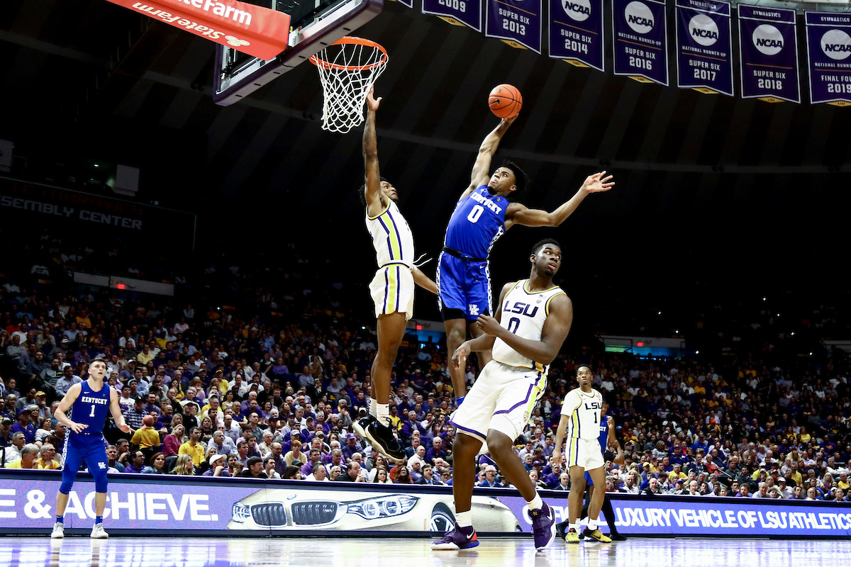 Ashton Hagans.

Kentucky beat LSU 79-76.

Photo by Chet White | UK Athletics