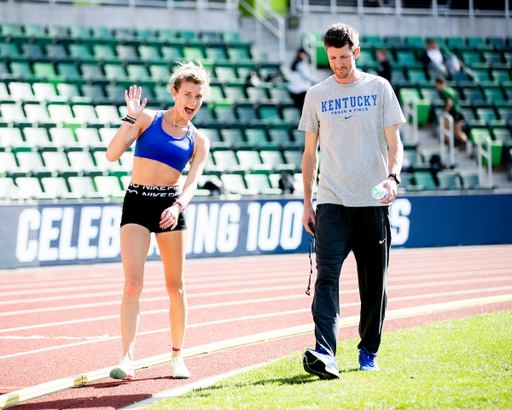 Perri Bockrath. Hakon DeVries.

Shake out.

NCAA Track and Field Outdoor Championships.

Photo by Chet White | UK Athletics