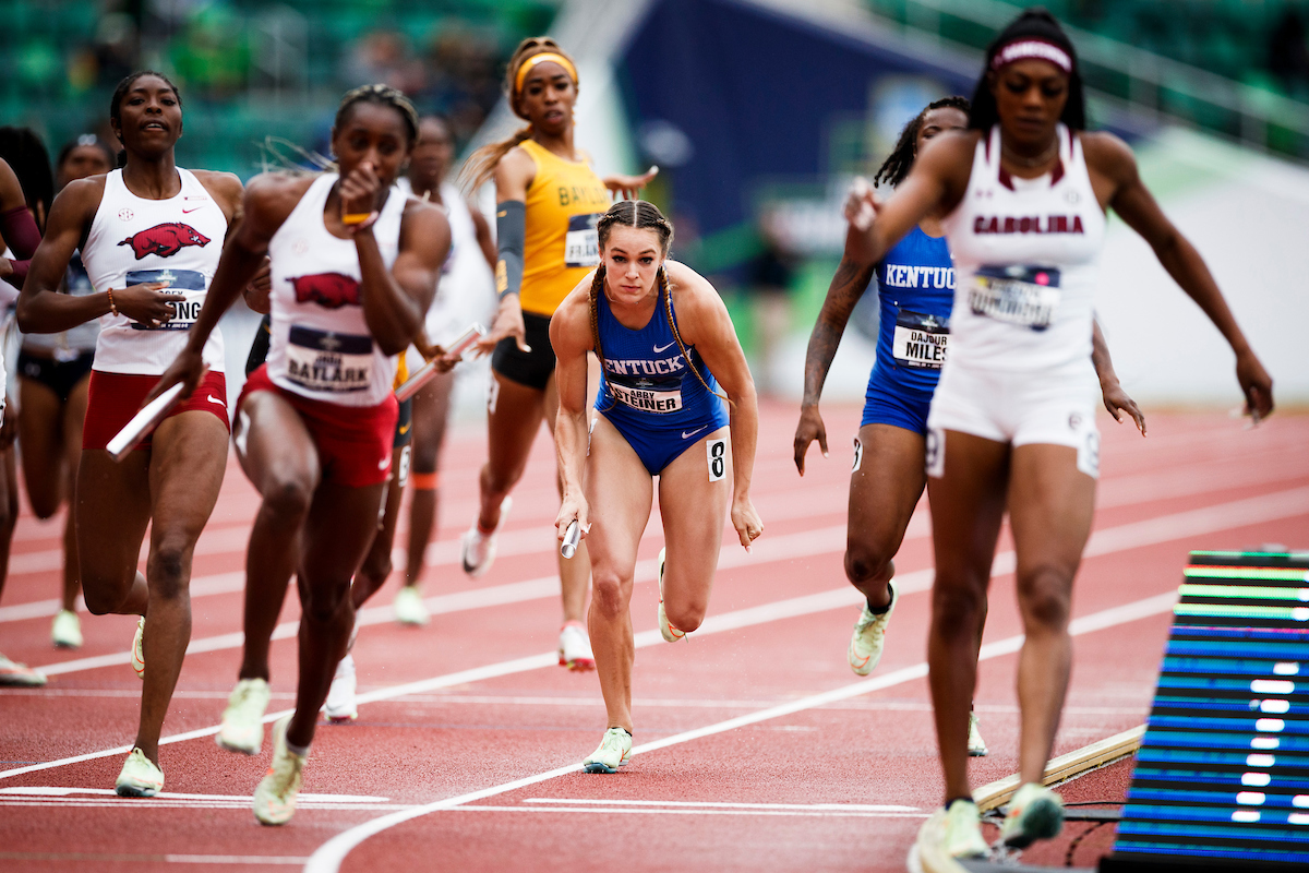 Abby Steiner.

Day Four. The UK women’s track and field team placed third at the NCAA Track and Field Outdoor Championships at Hayward Field in Eugene, Or.

Photo by Chet White | UK Athletics