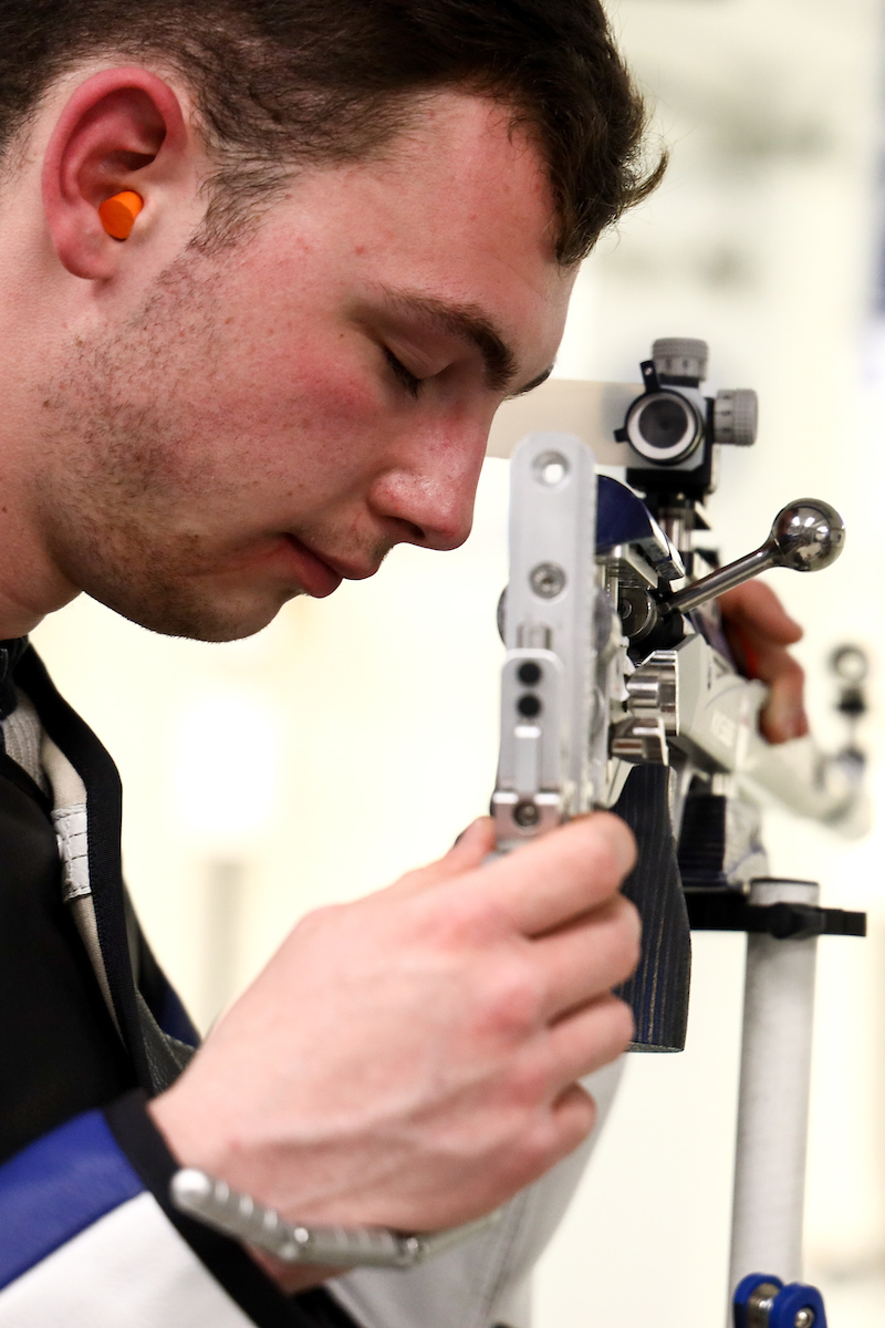 Mason Hamilton. 

Kentucky vs Morehead State rifle.

Photo by Eddie Justice | UK Athletics