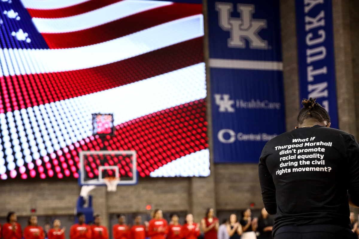 Dreuna Edwards. 

Kentucky beat Georgia 88-77.

Photo by Eddie Justice | UK Athletics