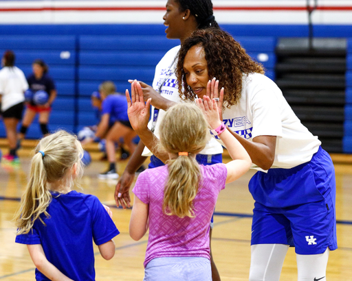 Kyra Elzy.

Elzy Era give back clinic at Sacred Heart in Louisville Kentucky.

Photo by Eddie Justice | UK Athletics