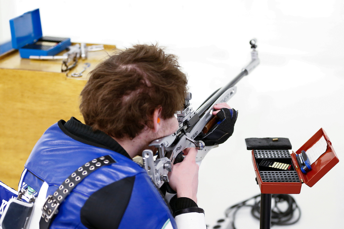 Mitchell Nelson. 

Kentucky NCAA Rifle Qualifier. 

Photo By Barry Westerman | UK Athletics