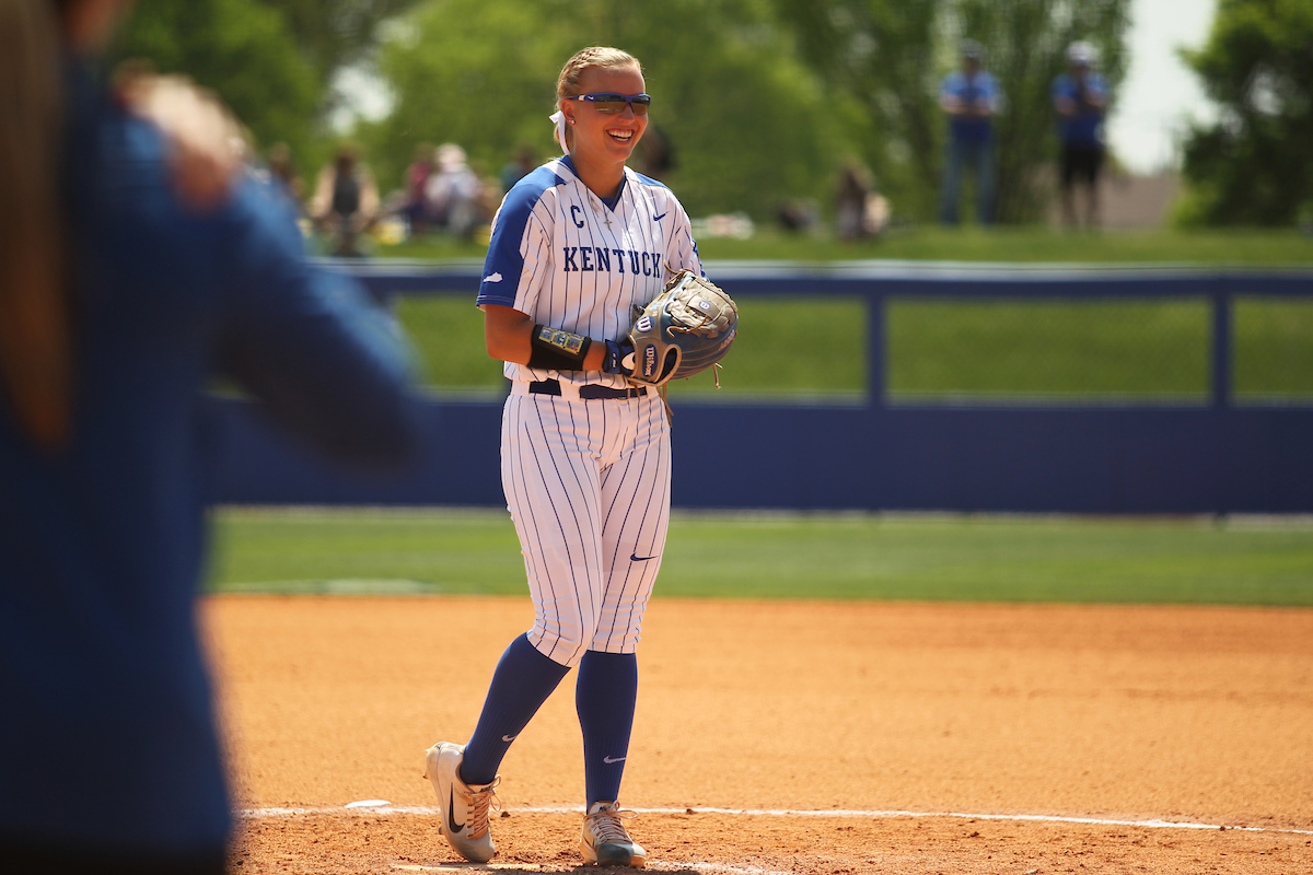 Erin Rethlake.

The University of Kentucky softball team during Game 1 against South Carolina for Senior Day on Sunday, May 6th, 2018 at John Cropp Stadium in Lexington, Ky.

Photo by Quinn Foster I UK Athletics