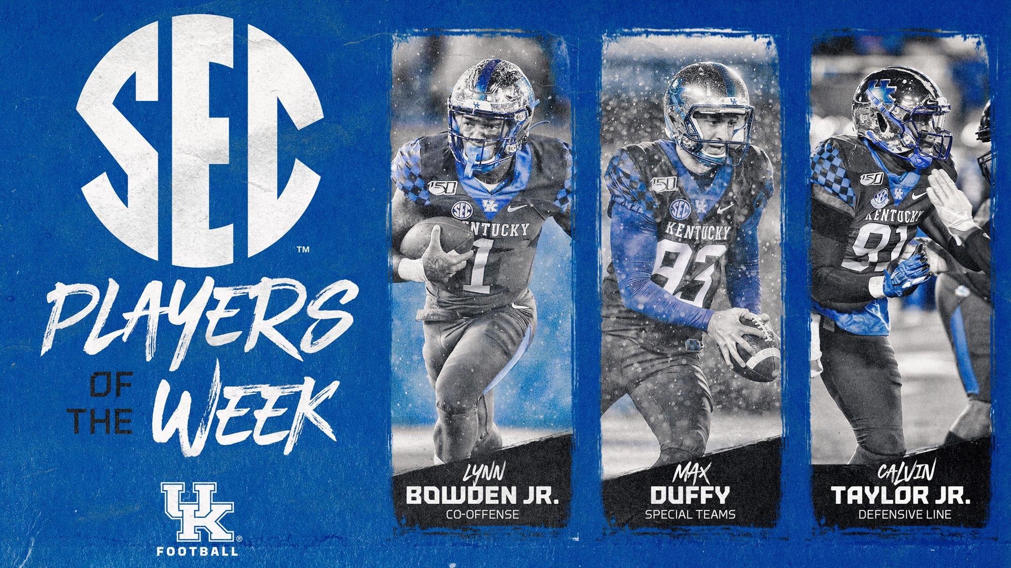 Bowden, Duffy, Taylor Earn SEC Player of the Week Honors