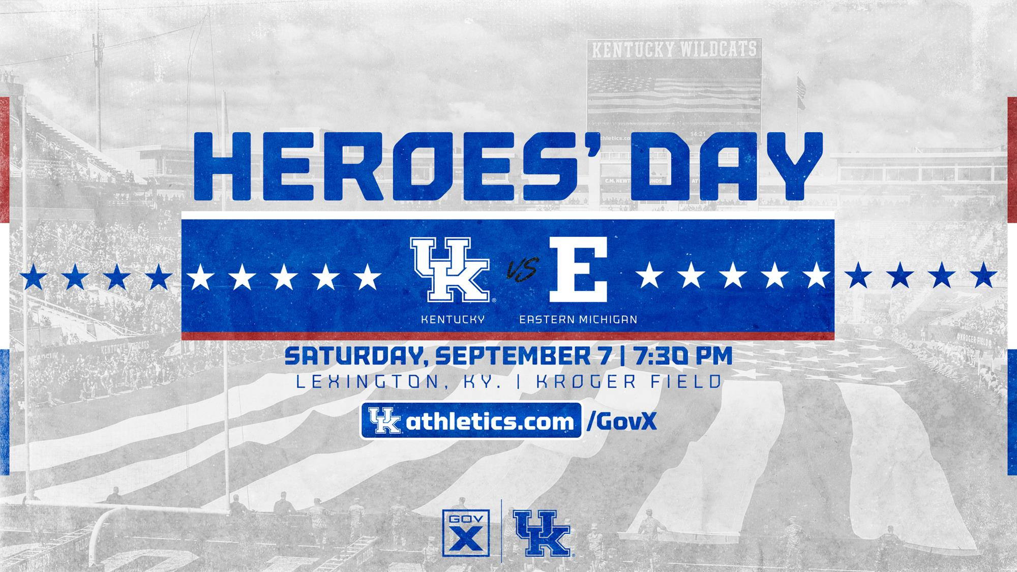 Heroes’ Day Set for Sept. 7 vs. Eastern Michigan