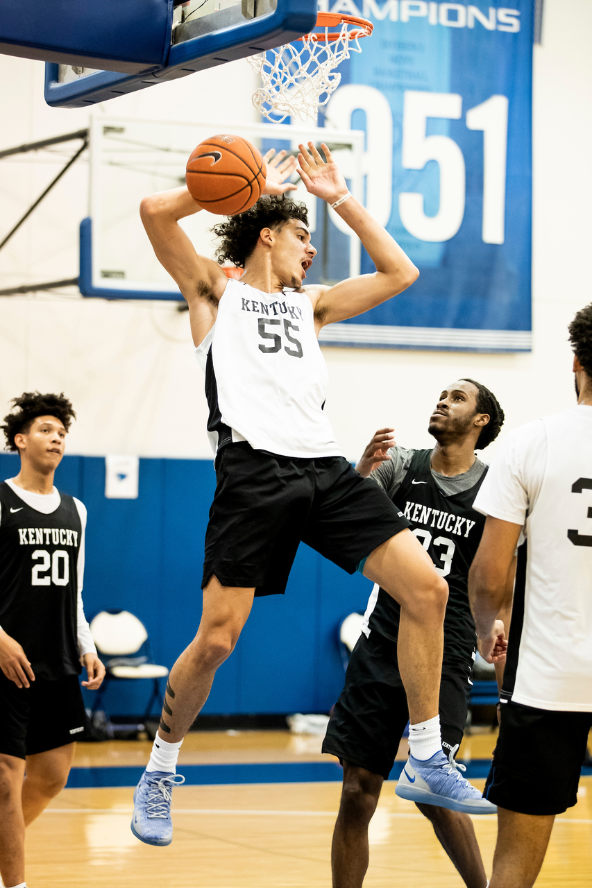Lance Ware. Isaiah Jackson.

Menâ??s basketball practice. 

Photo by Chet White | UK Athletics