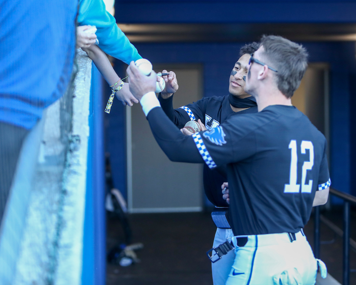 Chase Estep and Ryan Ritter.

Kentucky sweeps Western Michigan 16-5.

Photo by Sarah Caputi | UK Athletics