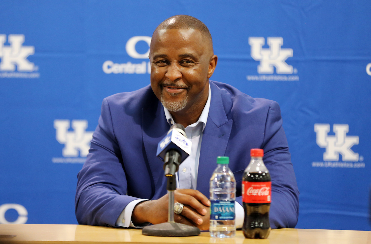 Mitch Barnhart announces new head Track and Field coach Lonnie Greene. 

Photo by Britney Howard | UK Athletics