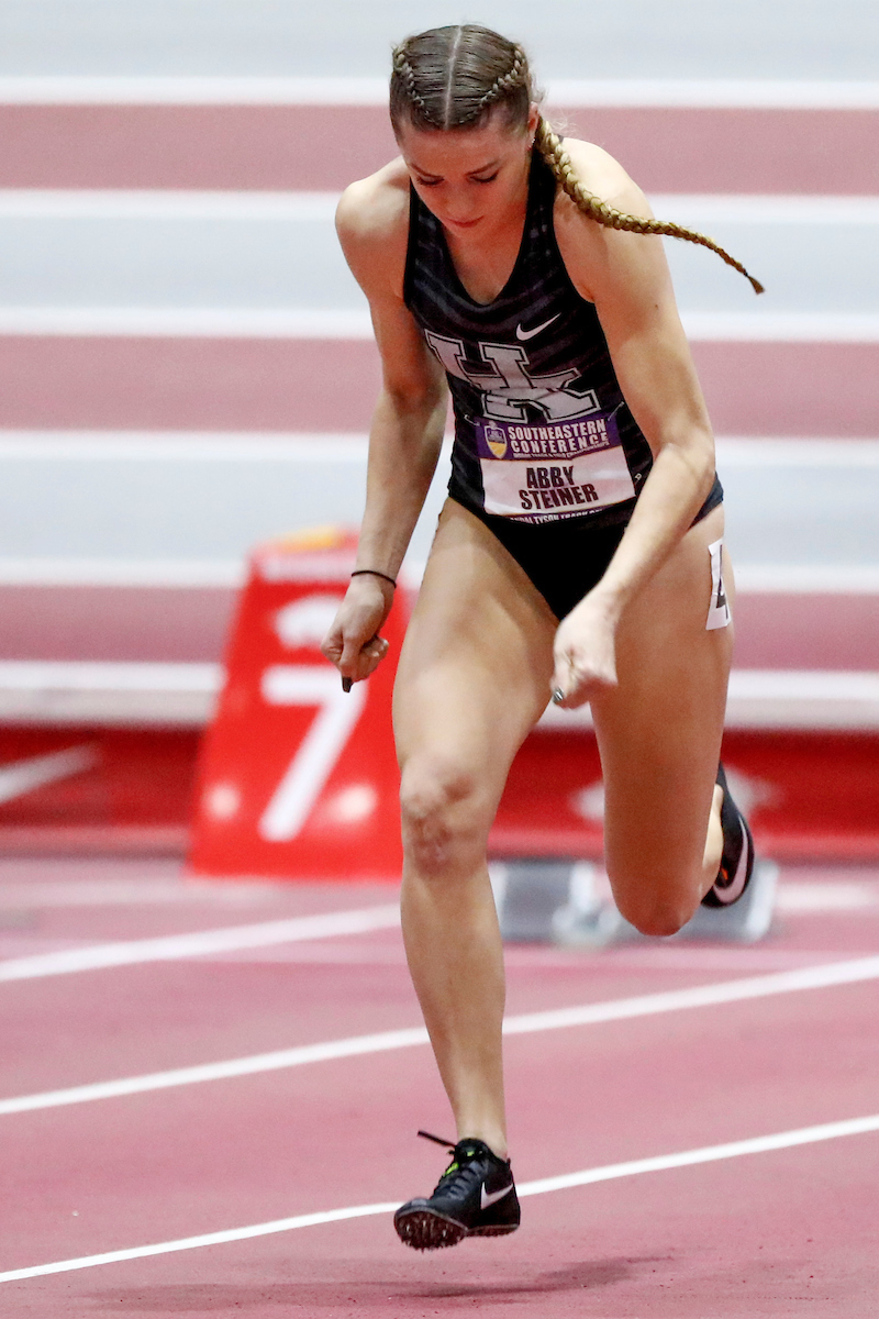 Abby Steiner.

Day one of the 2019 SEC Indoor Track and Field Championships.

Photo by Chet White | UK Athletics