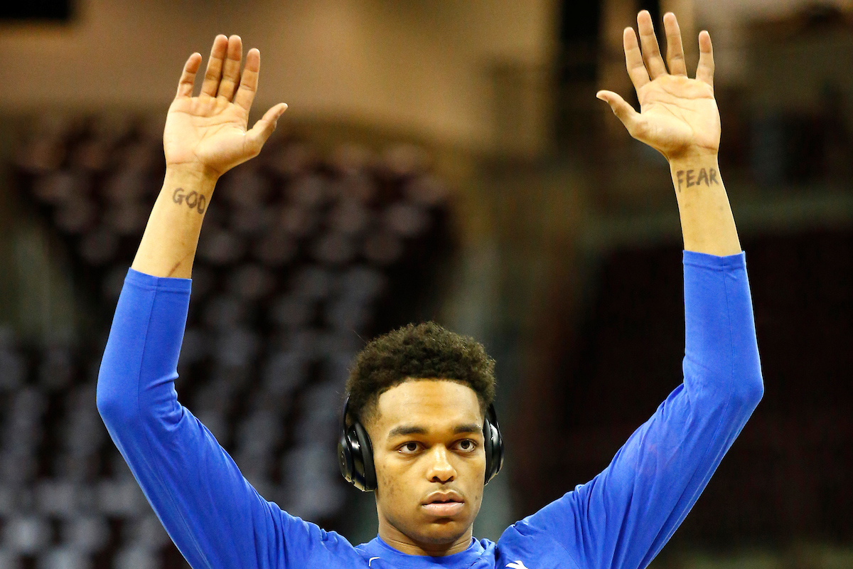 PJ Washington.

The University of Kentucky men?s basketball falls to South Carolina 76-68 on Wednesday, 
January 16th, 2018, at Colonial Life Arena in Columbia, SC.

Photo by Quinn Foster I UK Athletics