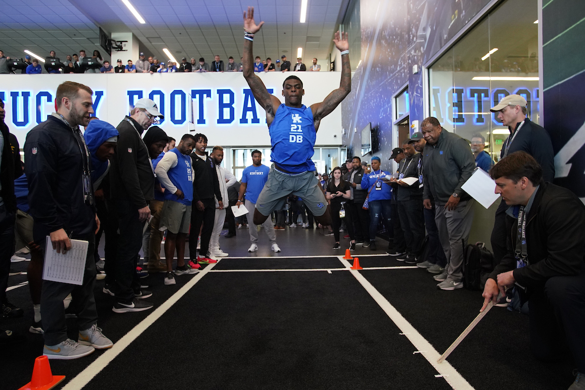 Chris Westry.

Pro Day for UK Football.

Photo by Jacob Noger | UK Athletics