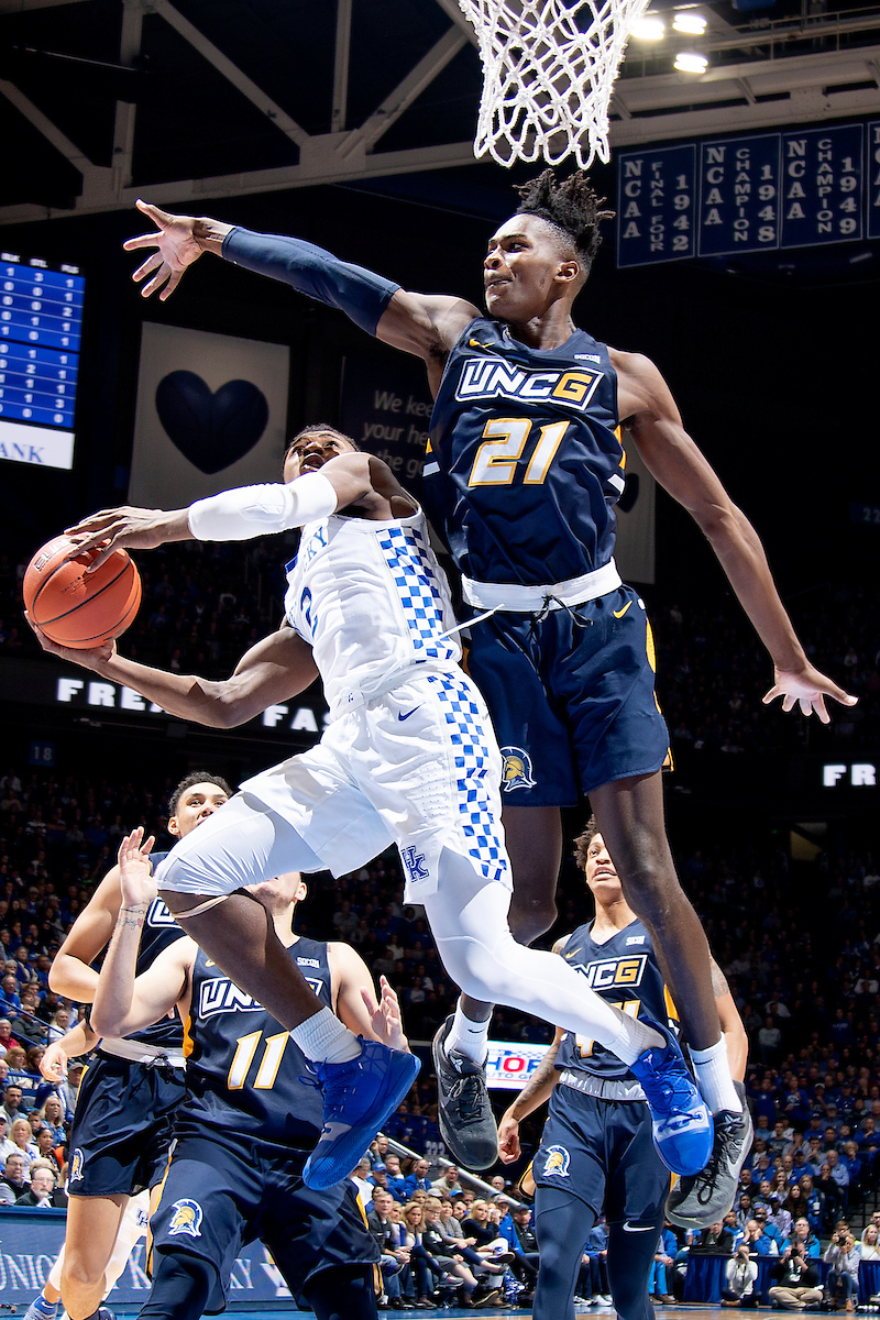 Ashton Hagans.

Kentucky men's basketball beat UNCG 78-61 on Saturday in Rupp Arena.

Photo by Chet White | UK Athletics