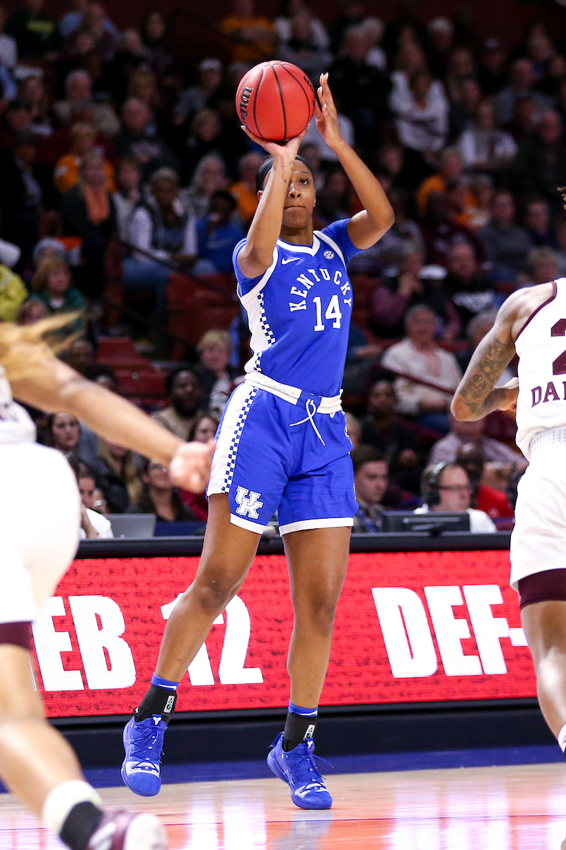 Tatyana Wyatt. 

Kentucky falls to Mississippi State 77-59.

Photo by Eddie Justice | UK Athletics