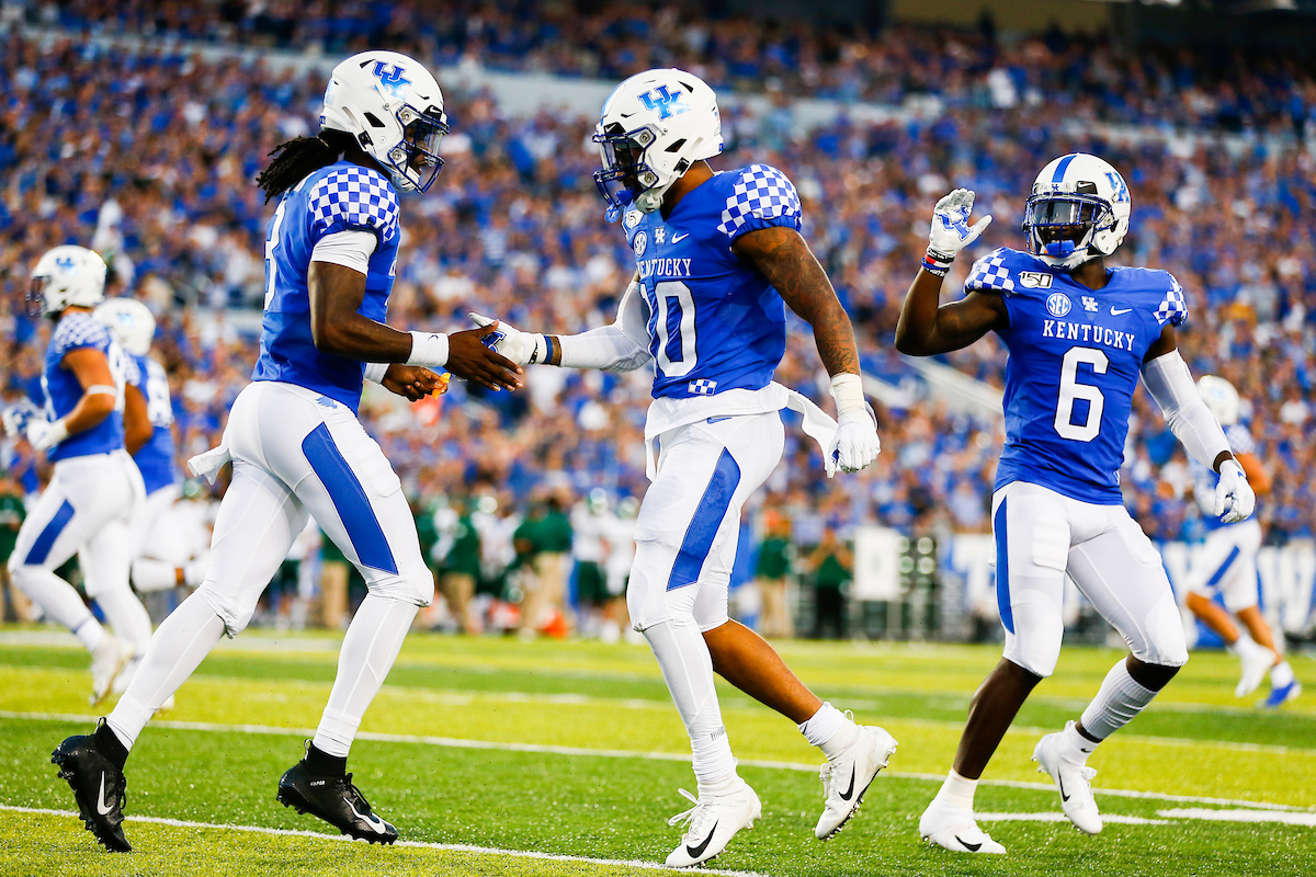 Terry Wilson. AJ Rose. 

UK beat EMU 38-17.

Photo by Chet White | UK Athletics