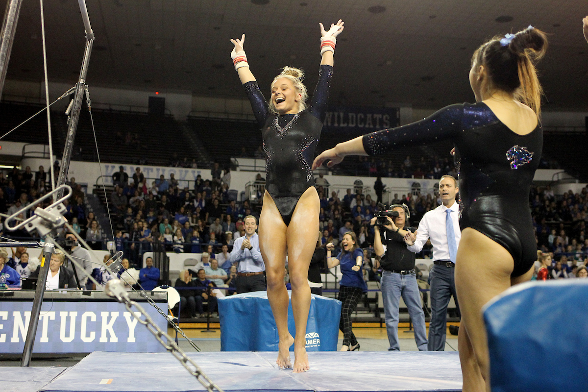 Mollie North.

The University of Kentucky gymnastics in action against Georgia on Friday, February 9th, 2018 at Memorial Coliseum in Lexington, Ky.

Photo by Quinn Foster I UK Athletics