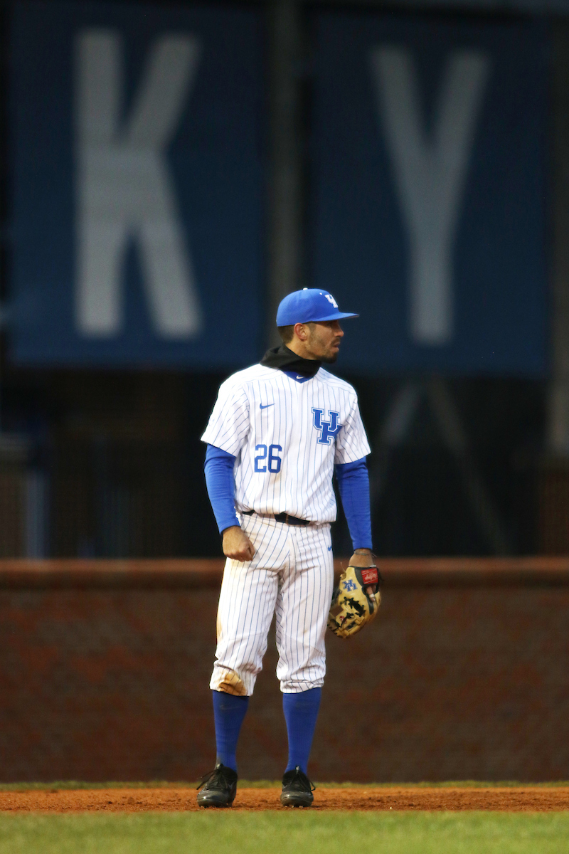 Luke Heyer.

The University of Kentucky baseball team falls to NKU on Wednesday, March 7th, 2018, at Cliff Hagan Stadium in Lexington, Ky.

Photo by Quinn Foster I UK Athletics