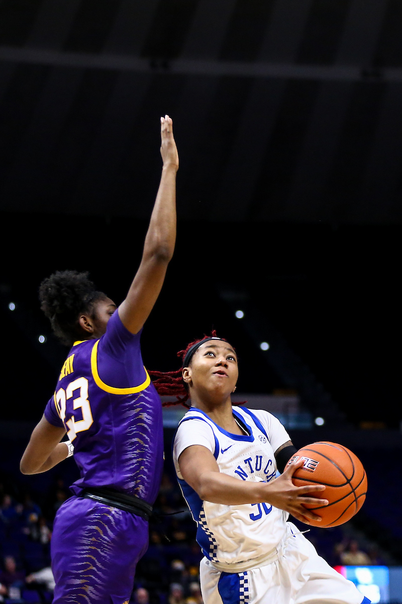 Jaida Roper. 

Kentucky falls to LSU 65-59. 

Photo by Eddie Justice | UK Athletics